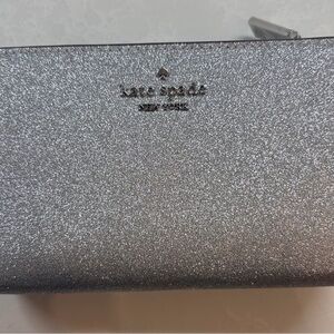 Kate Spade Silver Glitter Wallet (med)